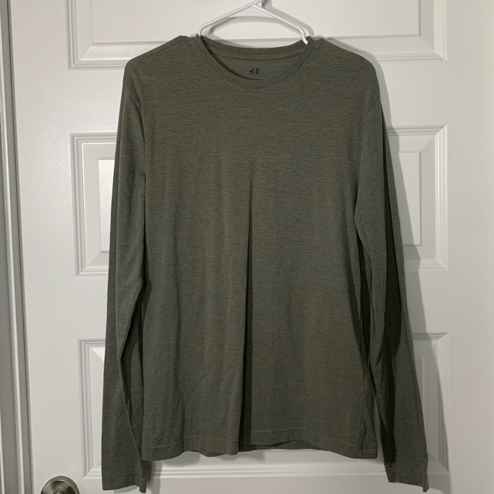 Mens H&M Cotton Long-sleeve in Mint